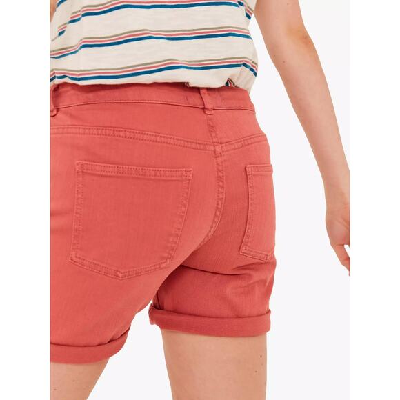 BOGO FREE! FAT FACE Womens Cotton Denim Shorts DEEP BERRY Sz 4 NWT - Picture 5 of 11